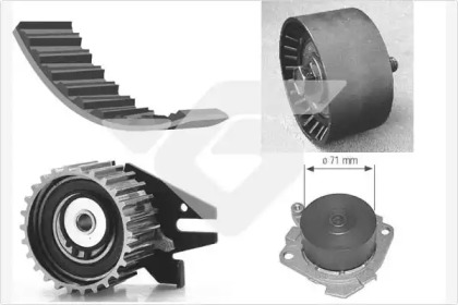 Комплект водяного насоса / зубчатого ремня HUTCHINSON KH 184WP25